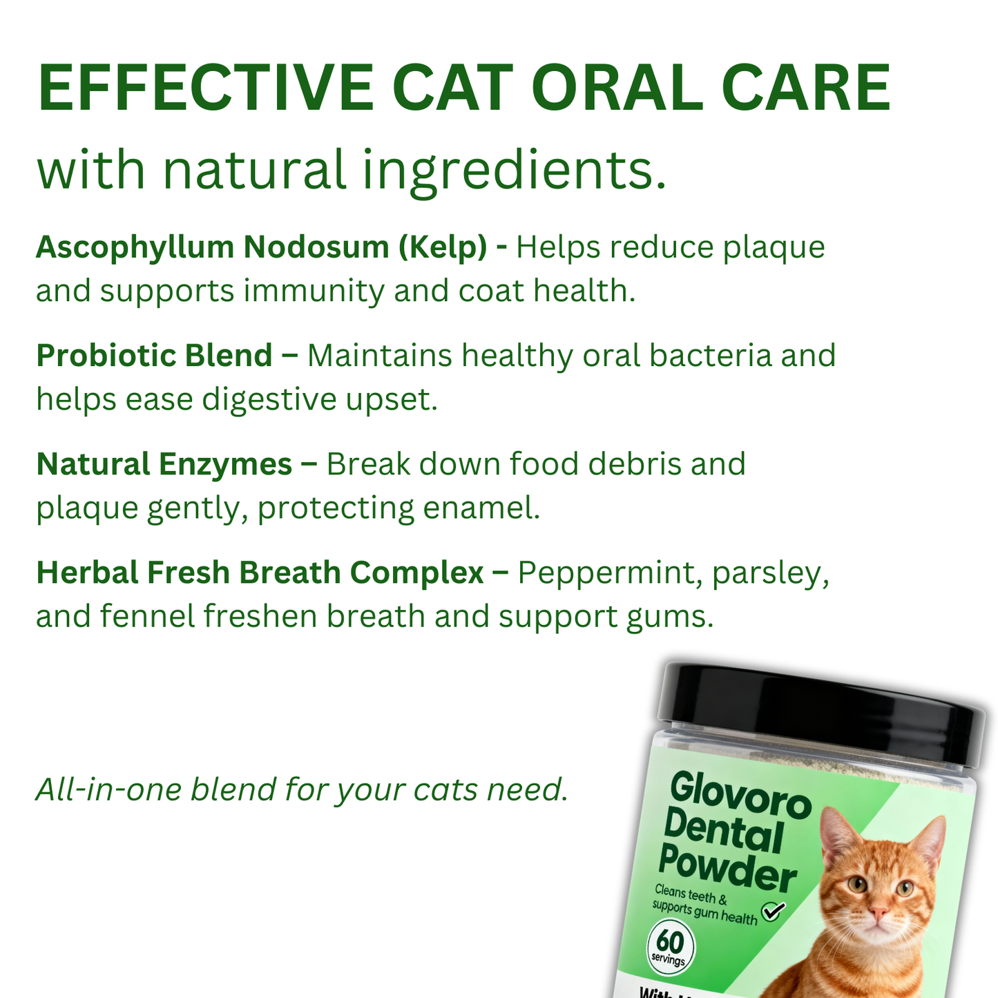 Glovoro™ - Cat Dental Powder